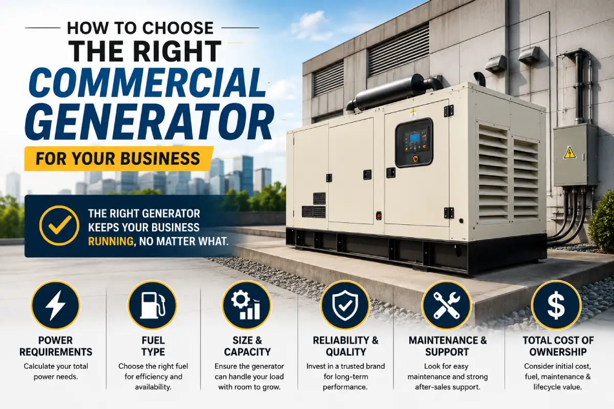 Featured image for “How to Choose the Right Commercial Generator for Your Business”